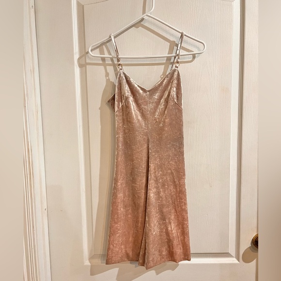 FINAL PRICE Calvin Klein Dusty Pink Velvet Dress - Picture 1 of 7